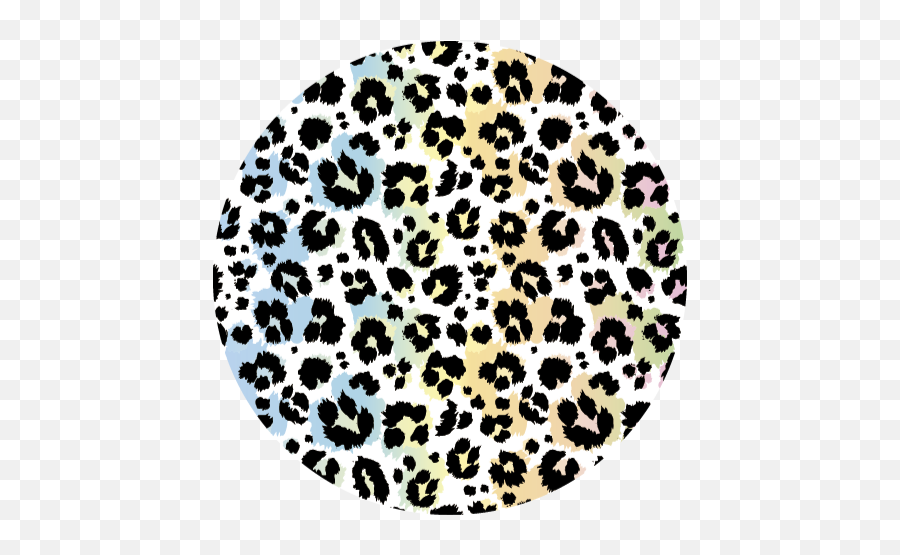 Multicolour Leopard Vinyl Carpet Animal Print - Tenstickers Oppo A5s Klf Leopar Png,Snow Leopard Icon Set