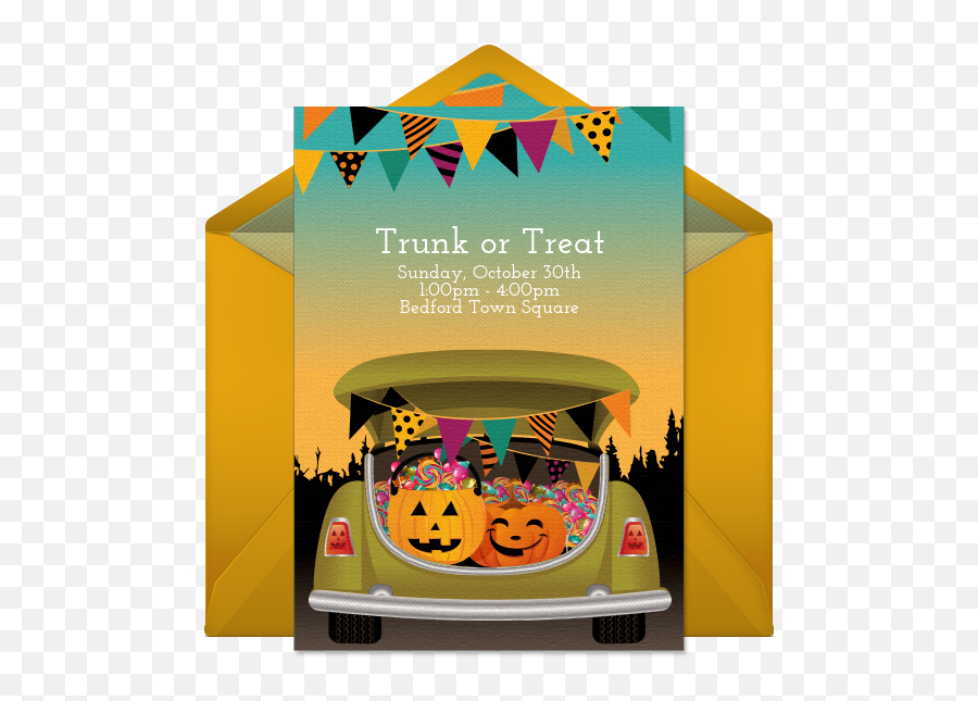 Free Trunk Or Treat Invitations - Amusement Ride Png,Trunk Or Treat Png