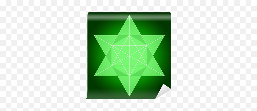 Wall Mural Merkaba Aus Licht - Grün Pixersus Vertical Png,Plumbob Icon