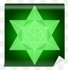 Wall Mural Merkaba Aus Licht - Grün PIXERSUS Vertical png