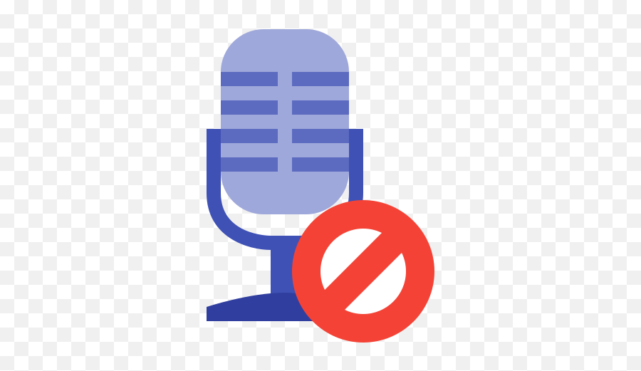 Block Microphone Icon In Color Style - Microphone Icon Animation Png,Muted Mic Icon