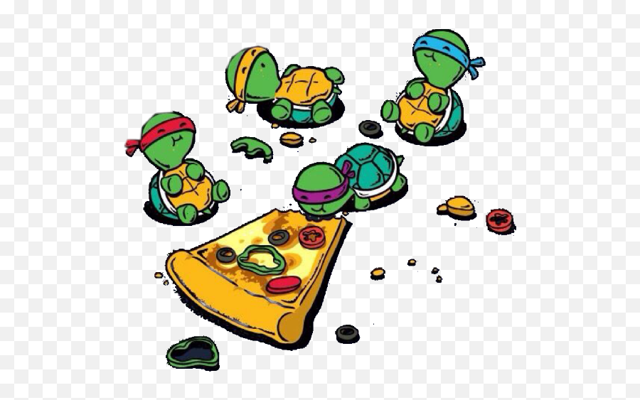Ninja Turtle Pizza - Baby Ninja Turtles Drawing Clipart Cute Ninja Turtles Pizza Png,Ninja Turtles Icon