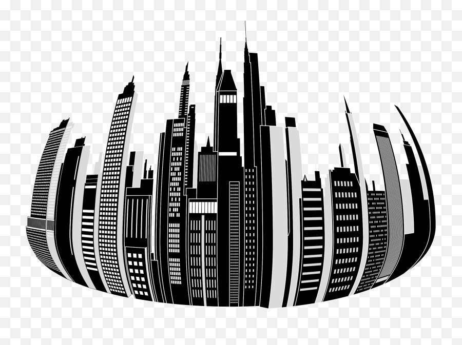 Comic Cityscape Transparent U0026 Png Clipart Free Download - Ywd Distortion Of City,City Scape Png