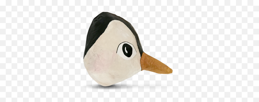 Mr Penguin Animal Head - Face Paper Mache Animals Png,Animal Head Png