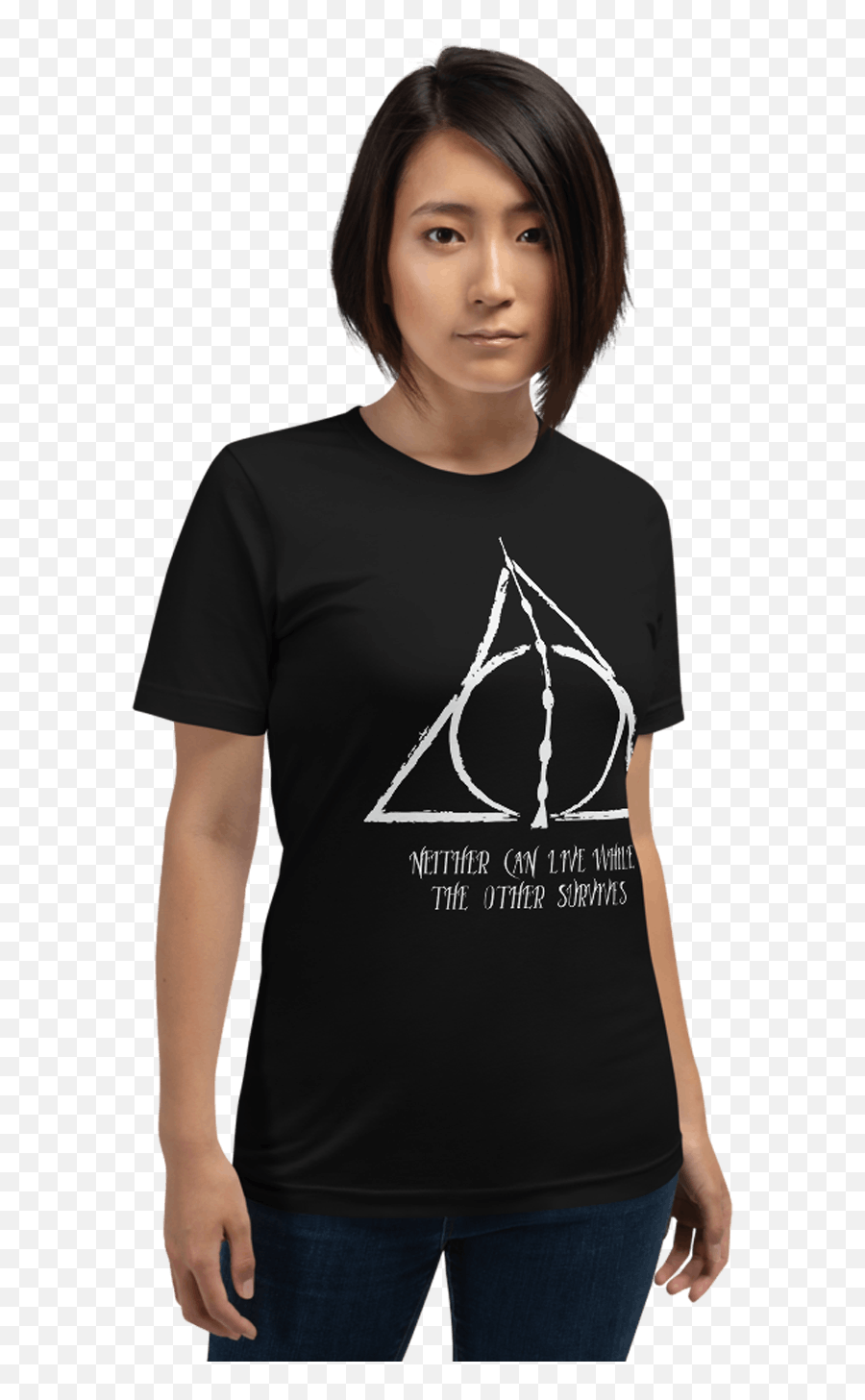Deathly Hallows Symbol Graphic Black T - Shirt Png,Deathly Hallows Icon
