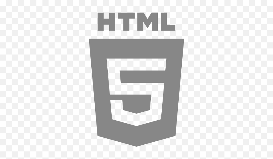 Gray Html Icon Png Logo Symbol Html5 Front - end Icon