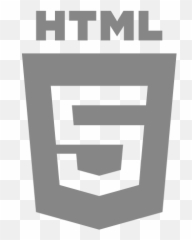 Gray Html Icon Png Logo Symbol - Html5