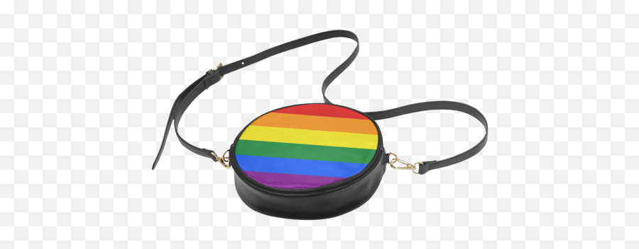 Download Gay Pride Rainbow Flag Stripes Round Sling Bag - Messenger Bag Png,Gay Pride Flag Png