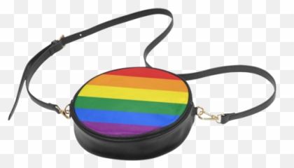 Download Gay Pride Rainbow Flag Stripes Round Sling Bag - Messenger Bag Png,Gay Pride Flag Png