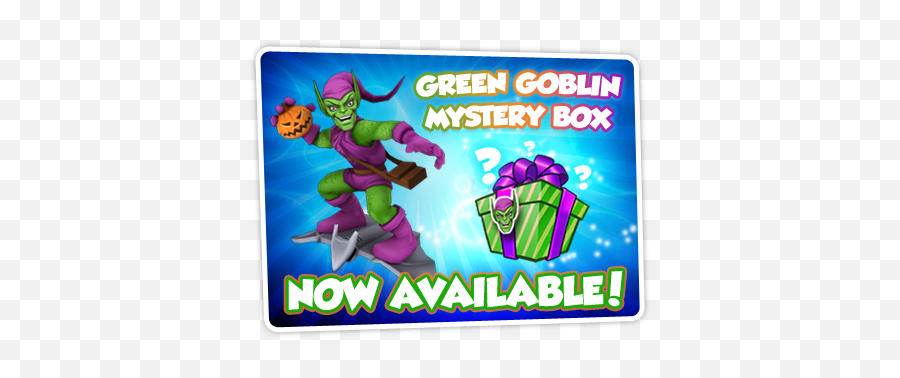 Super Hero Squad Online Guide Green Goblinu0027s Mystery Box - Clip Art Png,Green Goblin Png