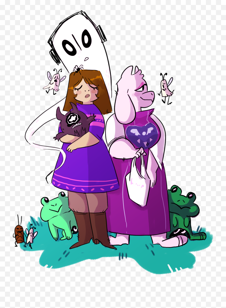 Download Au Where U Stay With Toriel - Older Frisk And Toriel Png,Toriel Png