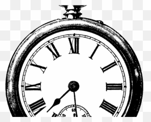 Svg Clock With Roman Numerals Png Image - Vector Old