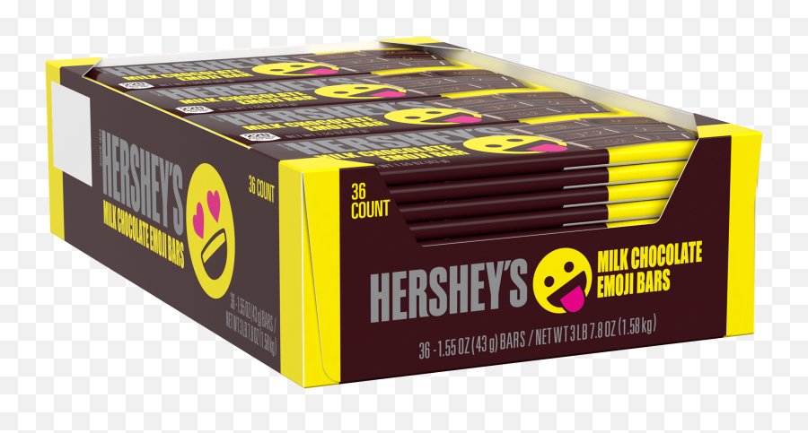 Hersheyu0027s Milk Chocolate Emoji Bars 36 - Pack 36 X 155 Oz Bar Hershey Company Png,Emoji Png Pack