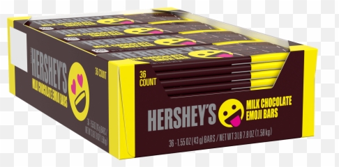 Hersheyu0027s Milk Chocolate Emoji Bars 36 - Pack x 155 oz bar Hershey Company png