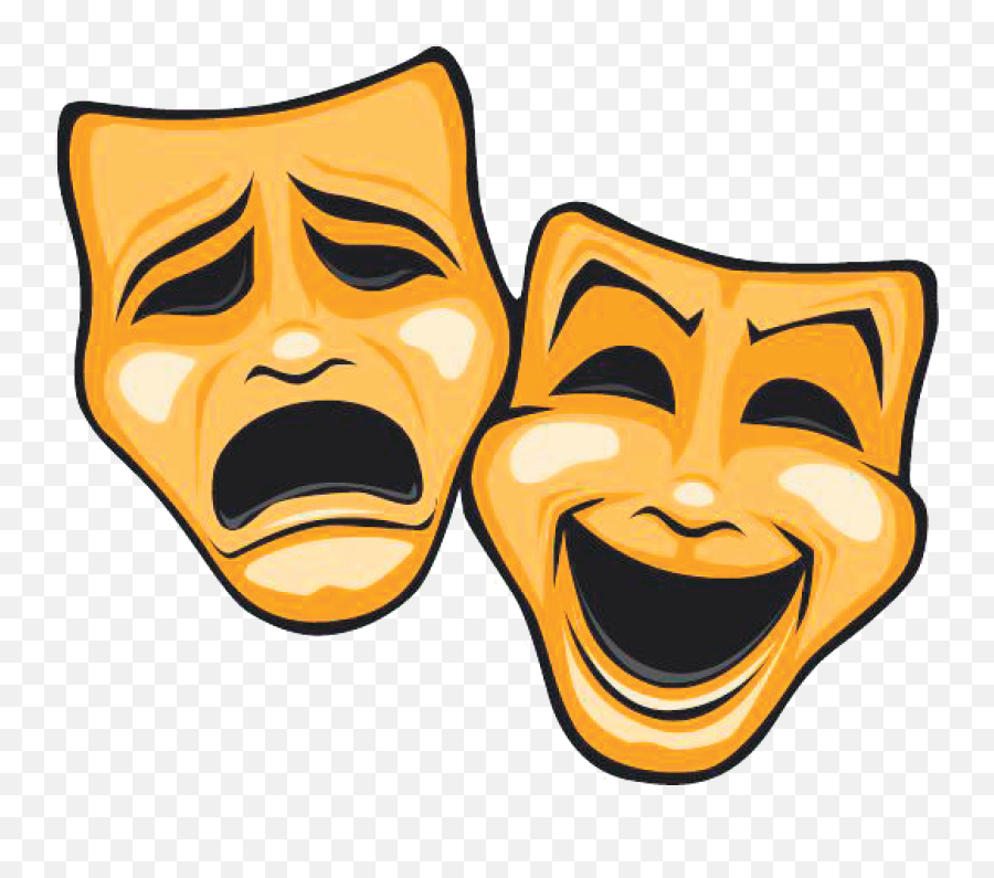 Dinner Theatre Cliparts Png Download - Tragedy And Comedy Masks,Drama Masks Png
