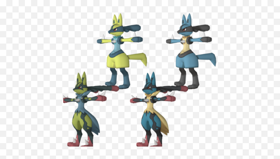 Lucario Pokemon Character Free 3d Model - Cartoon Png,Lucario Png