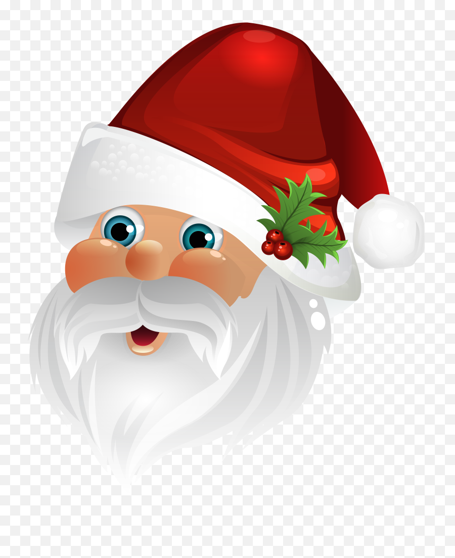 Santa Claus Face Transparent Clip Art Png Background