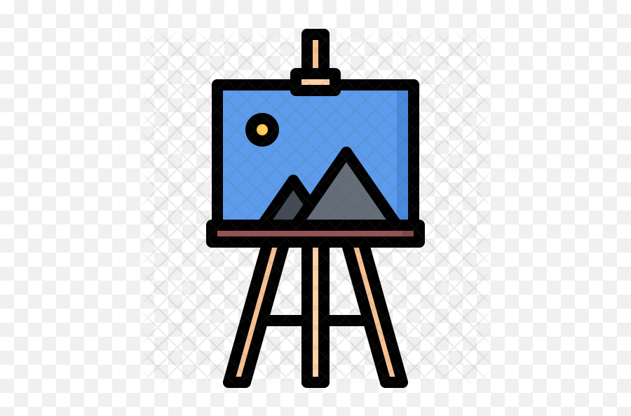 Easel Icon Of Colored Outline Style - Canvas Icon Png,Easel Png