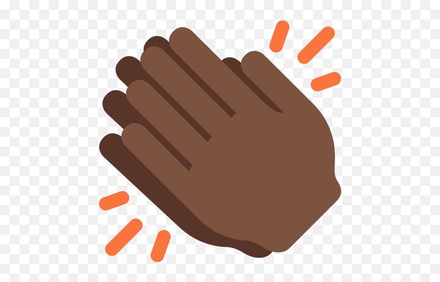 Clapping Hands Emoji With Dark Skin Tone Meaning And - Black Clapping Hands Emoji Png,Clap Png