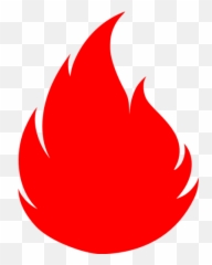 Red Flame 2 Icon - Clipart Black And White 512x512 Art png