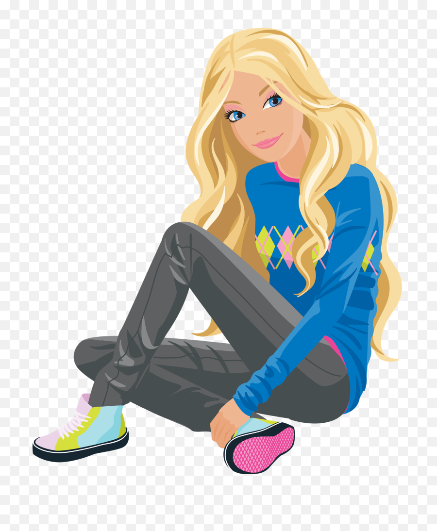 Barbie Png Image - Barbie Drawing With Color,Barbie Png