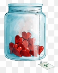 Jar Hearts Caution Love Sticker By Nessa Coronado - Jar Of Hearts Illustration png