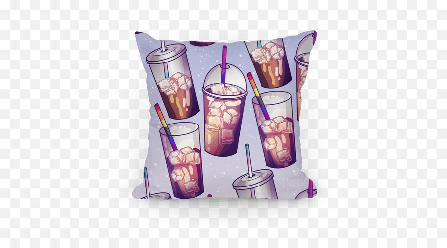 Iced Coffee Is So Gay Pillows Lookhuman - Iced Tea Png,Ice Coffee Png