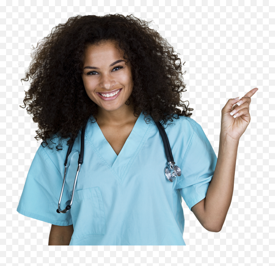 Home Care Nurse Png Transparent - Nurses With Curly Hair,Nurse Png
