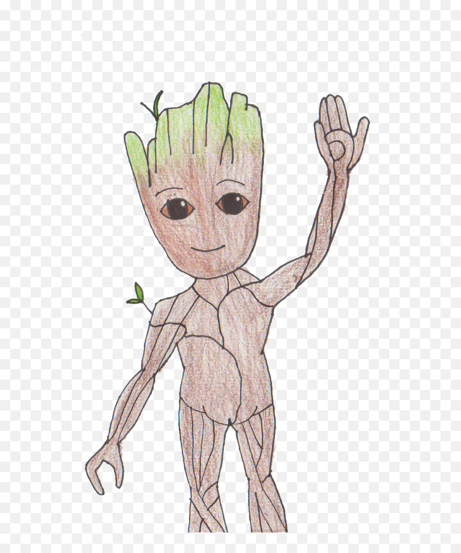 Baby Groot By Pichu Comics Full Size Png Download Seekpng Groot Animado Para Dibujar Baby Groot Png Free Transparent Png Images Pngaaa Com