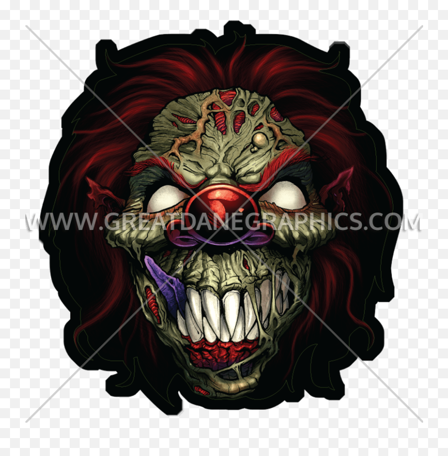 Evil Clown Front Production Ready Artwork For T - Shirt Printing Brian Allen Flyland Designs Png,Evil Smile Png