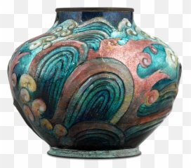 Ocean Waves Vase By Camille Fauré - png
