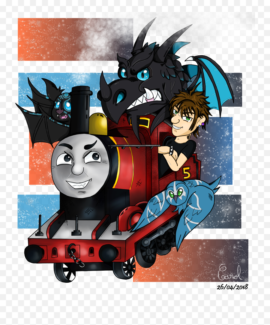 Parody Art That Crazy Train U2014 Weasyl - Ozzy Osbourne Crazy Train Cartoon Png,Thomas The Train Png