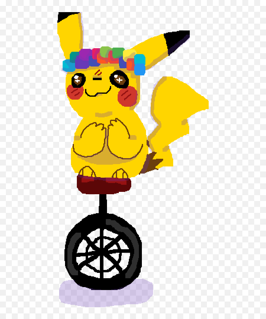 Pixilart - Request 1 Pikachu On A Unicycle By Cryptidcore Unicycle Cartoon Png,Unicycle Png