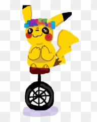 Pixilart - Request 1 Pikachu On A Unicycle By Cryptidcore Unicycle Cartoon Png,Unicycle Png