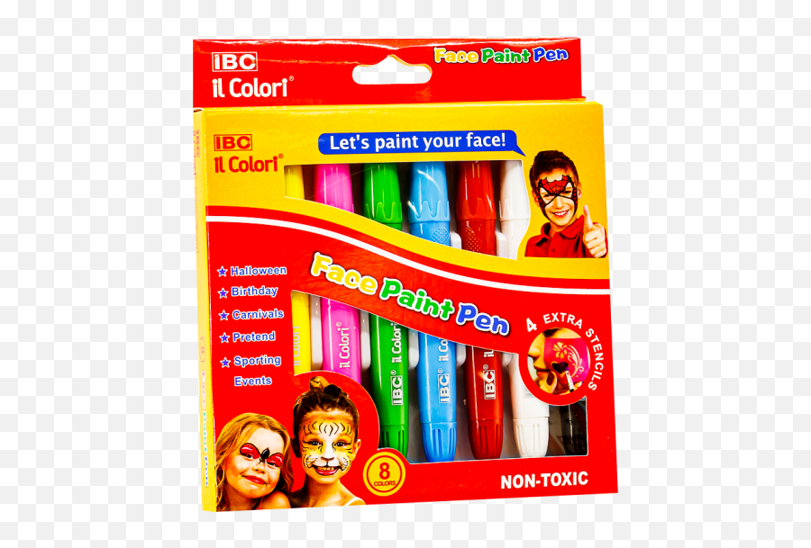 Yoghicom - Ibc Face Paint Pen 8 Color Online Stationery Kuwait Png,Face Paint Png