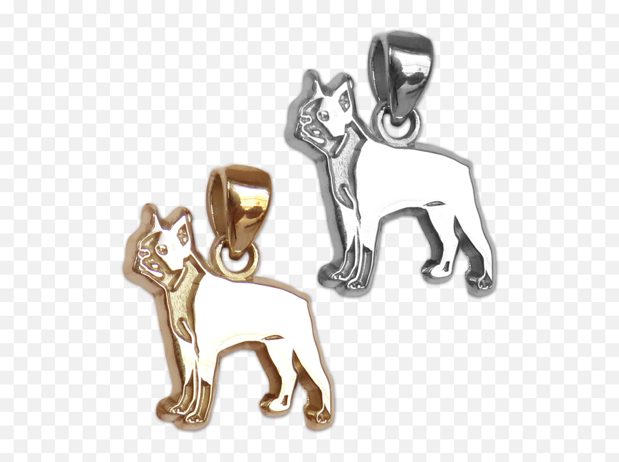 Boston Terrier Charm Or Pendant In Sterling Silver 14k - Animal Figure Png,Boston Terrier Png