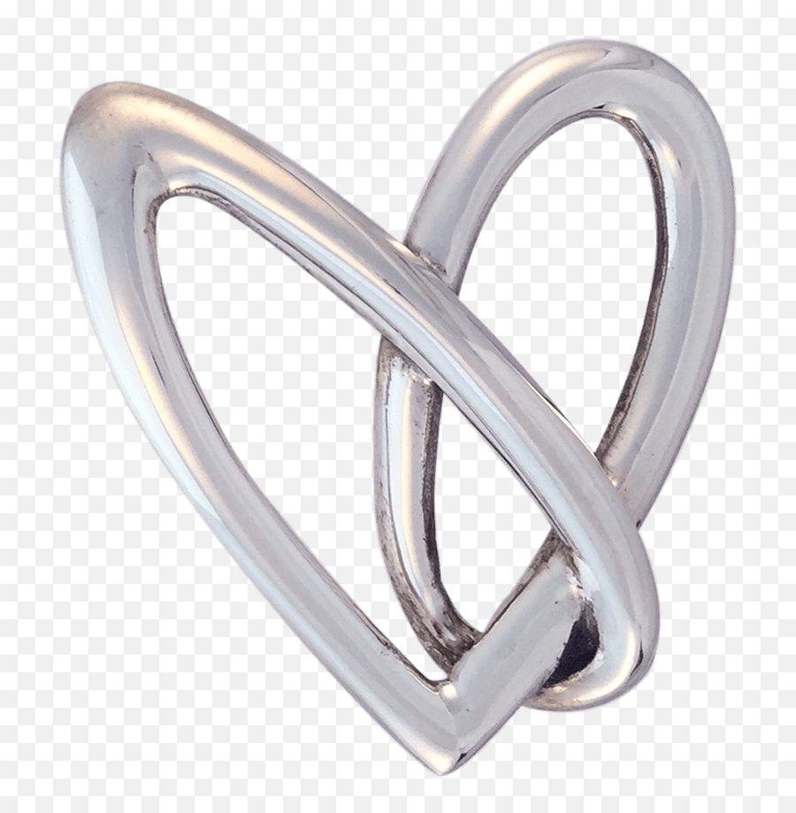 Loop Heart Pin - Sue B Designs Solid Png,Silver Heart Png