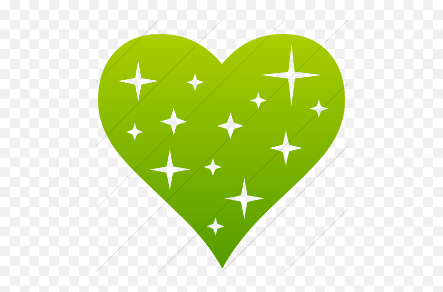 Iconsetc Simple Green Gradient Classica Sparkling Heart Icon - Girly Png,Blue Heart Icon