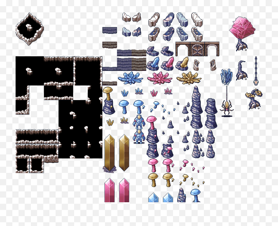 Crystal Cavern Asset Pack - Corundum Png,Crystal Icon Pack