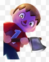 Download Hd New Leaf Super Smash Bros - Villager Animal Super Smash Bros Villager Axe Png,Villager Png