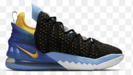 Courtside Sneakers - Nike Lebron 18 Minneapolis Lakers png
