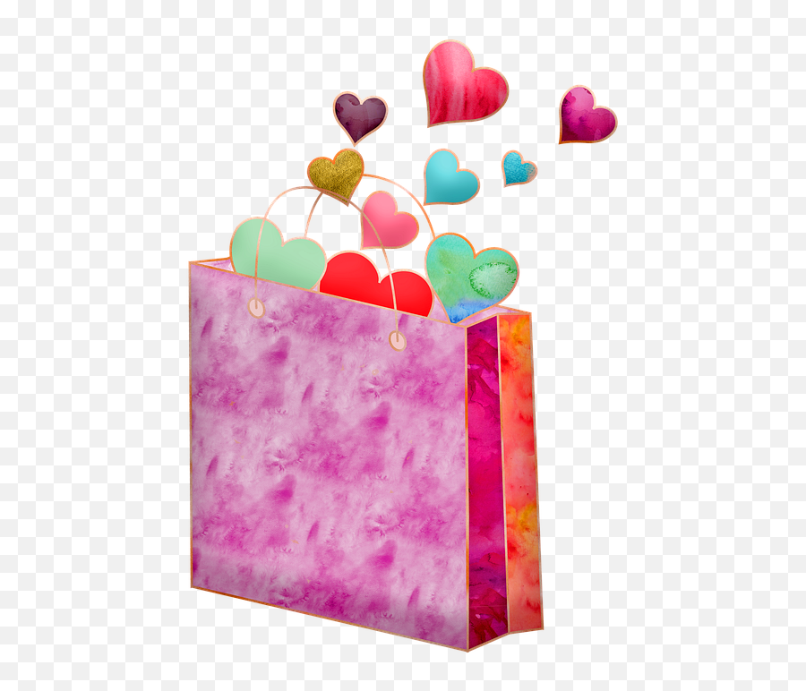 Watercolor Valentine Bag - Free Image On Pixabay Paper Png,Watercolor Png