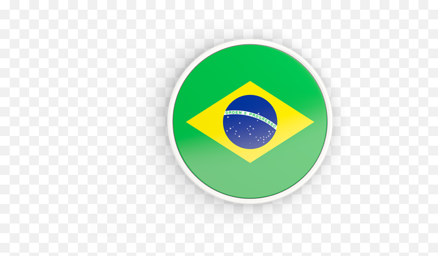 Round Icon With White Frame Illustration Of Flag Brazil - Brazil Flag Round Png Transparent,Icon Air Frame