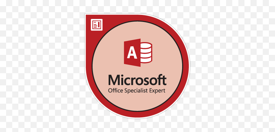 Mos Badging Microsoft Office Specialist Certiport - Autodesk Certified User Png,Microsoft Access Icon