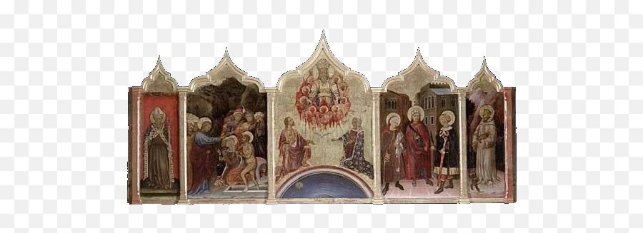 The Churches Of Florence Oltrarno Polittico Png Sixth - century Icon Virgin And Child Surrounded By Saints Is An Object Of Worship That