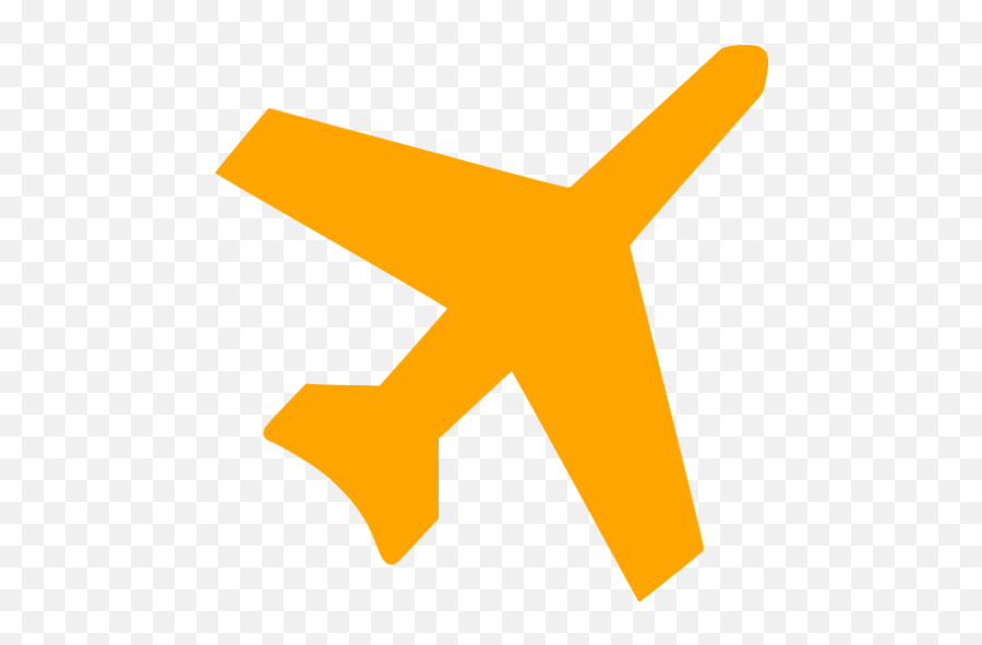 Orange Airplane 3 Icon - Free Orange Airplane Icons Clipart Red Airplane Png,Flight Icon Png