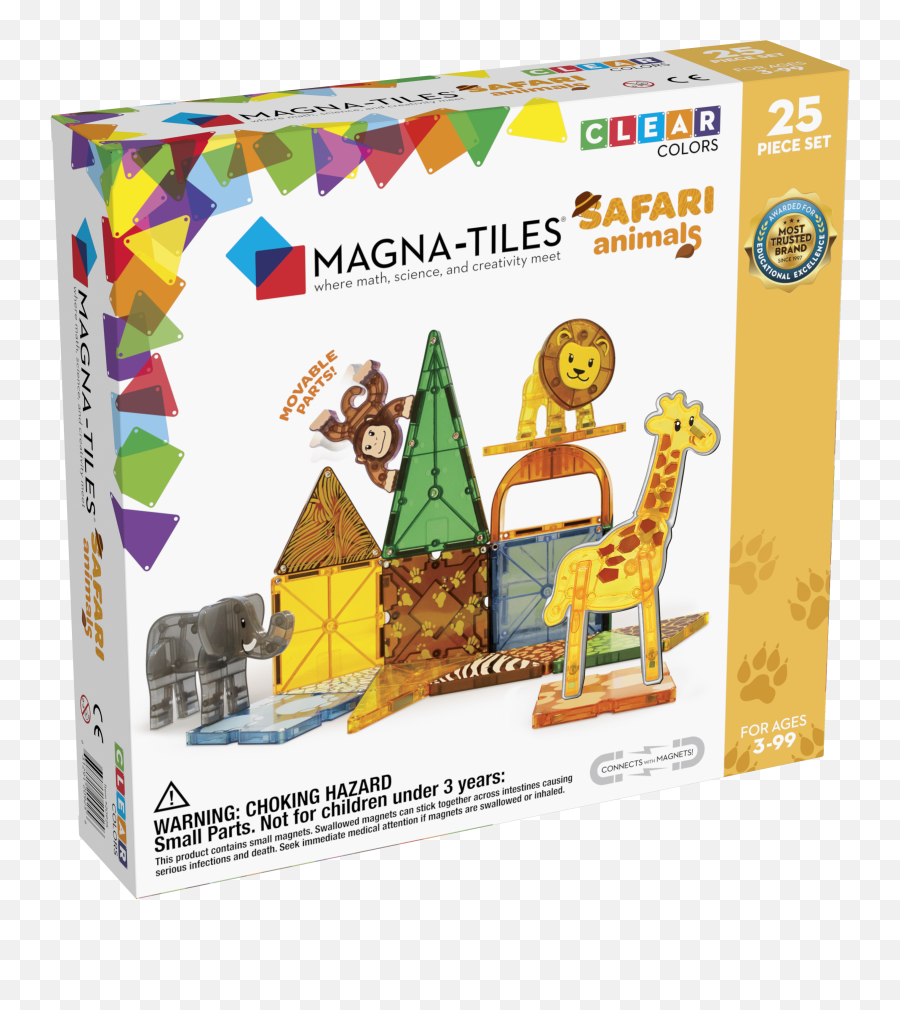 Magna - Tiles Safari Animals 25 Piece Set Magna Tiles Safari Animals Png,Icon Farm Animals Set
