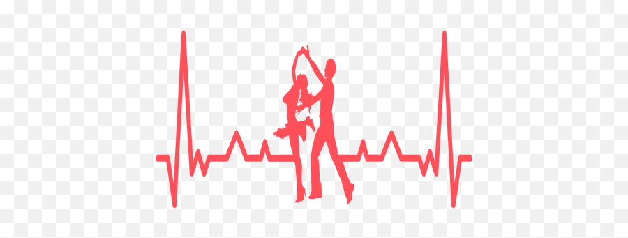 Heartbeat With Swing Dancers - Transparent Png U0026 Svg Vector File Calligraphy,Dancers Png