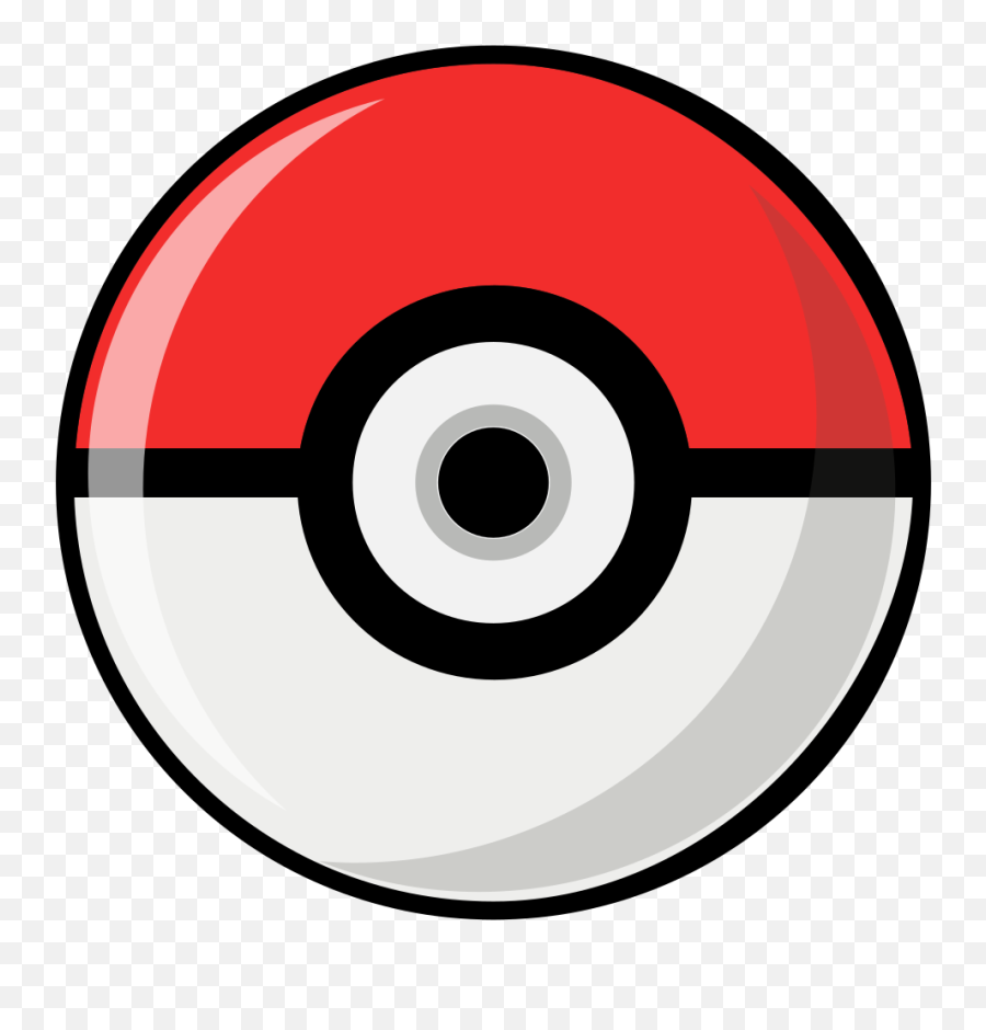 Pokemon Red Pokeball Clip Art - Poké Ball Png,Pokemon Red Logo