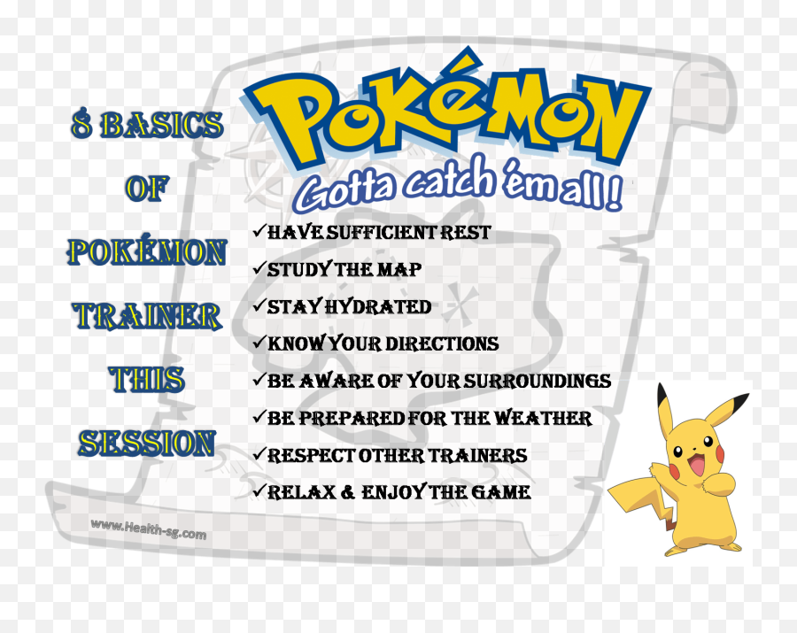 8 Basics Of Being A Pokemon Trainer In Pogo - Health Simple Pokemon Png,Pokemon Trainer Png